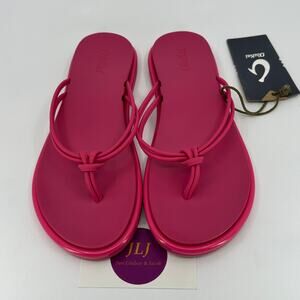 OluKai Women's 'Aka Knotted Beach Flip Flop Thong Sandals Pink Plumeria Size 7